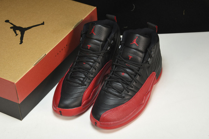 air jordan 12 “flu game” black/varsity red mens 130690-002
