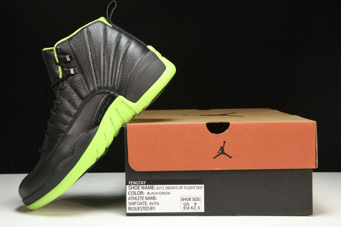 air jordan 12 black/green dr8887-101
