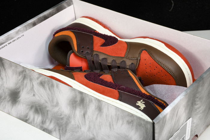 nike dunk low retro prm year of the rabbit light crimson fd4203-661