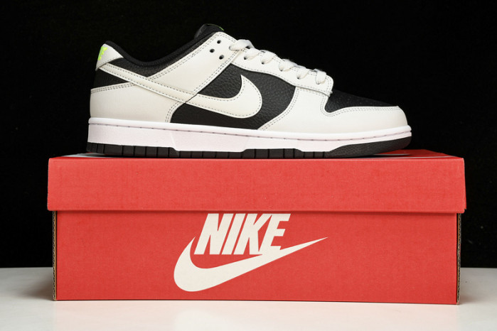 nike dunk low grey panda volt - fd9756-001