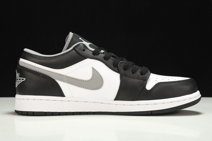 jordan 1 low black white grey - 553558-040