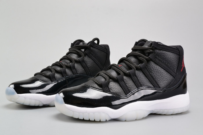 air jordan 11 retro bg (gs) "72-10" black womens 378038-002