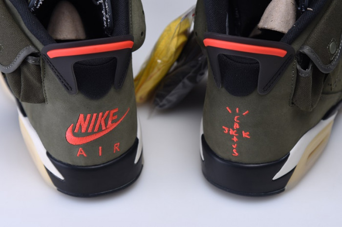 travis scott air jordan 6 medium olive - cn1084-200
