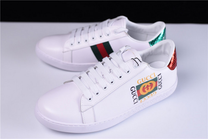 gc ace embroidered low-top sneaker with gg logo